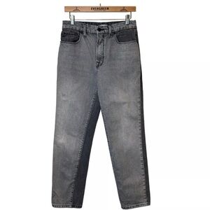 Gray and black Jeans